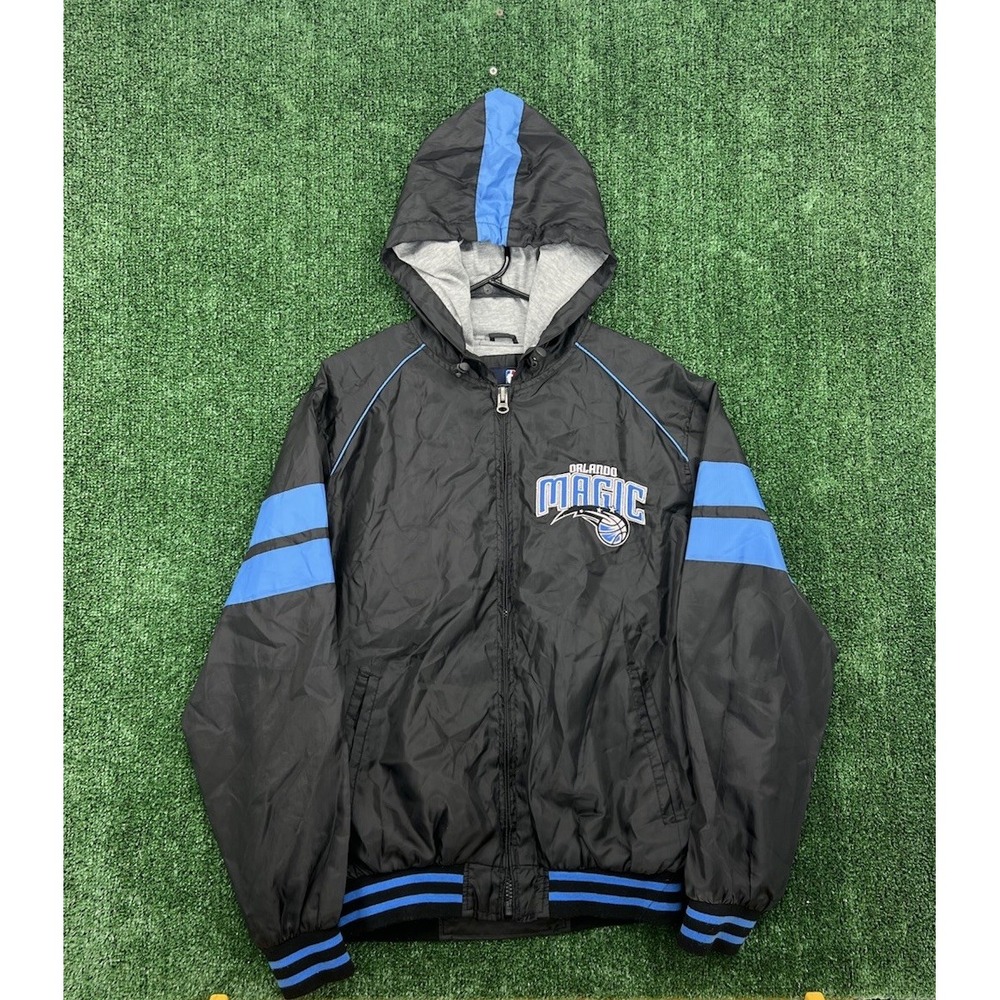 VTG Shaq Orlando Magic Full Zip LS Windbreaker Jacket Men's Large